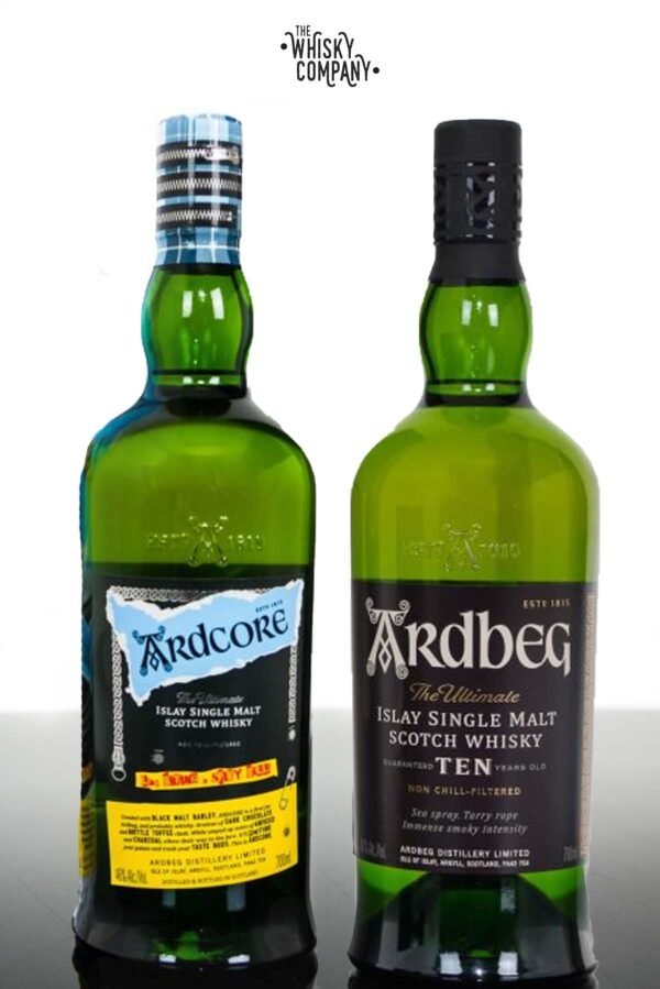 Ardbeg Ardcore & Ardbeg Ten Islay Single Malt Scotch Whisky – Ardbeg Day Release 2022 (2 x 700ml)