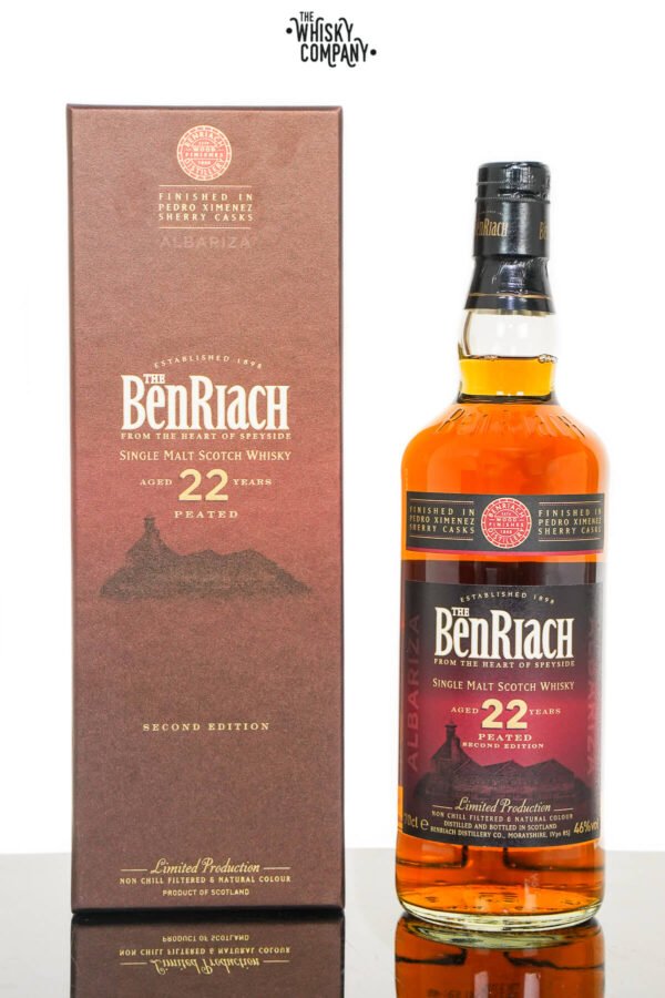 BenRiach Aged 22 Years Peated Albariza Single Malt Scotch Whisky – Second Edition (700ml)