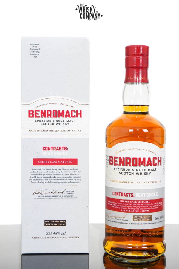 Benromach 2012 Contrasts Peat Smoke Sherry Matured Speyside Single Malt Scotch Whisky (700ml)