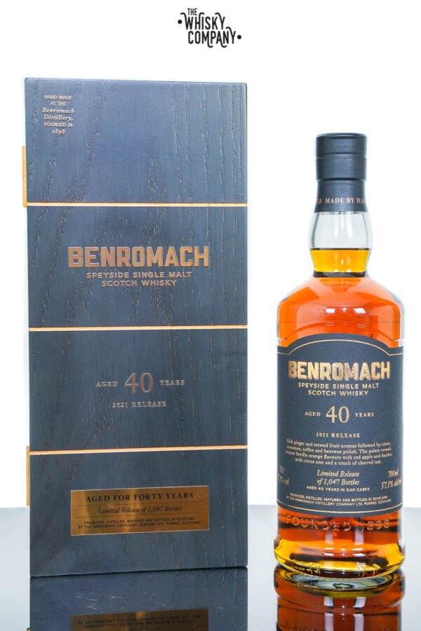 Benromach Aged 40 Years Speyside Single Malt Scotch Whisky – 2021 Release (700ml)