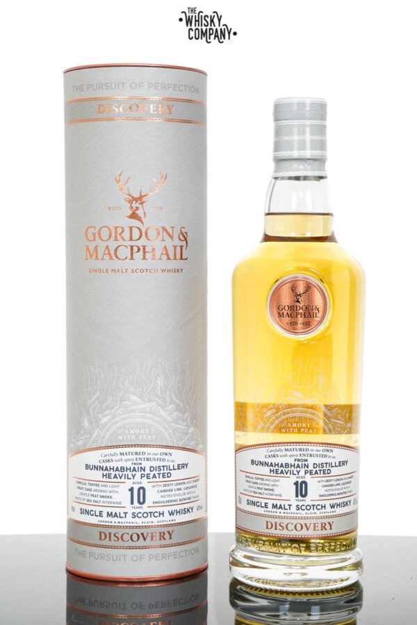 Bunnahabhain Aged 10 Years Heavily Peated Single Malt Scotch Whisky – Gordon & MacPhail Discovery Series (700ml)