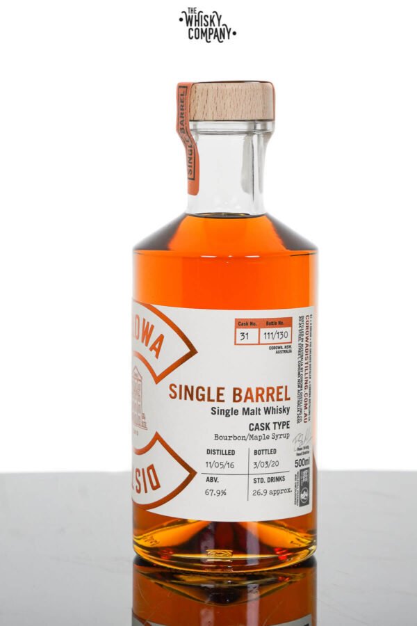Corowa Single Barrel Bourbon Maple Syrup Cask Matured Single Malt Whisky – Cask 31 (500ml)