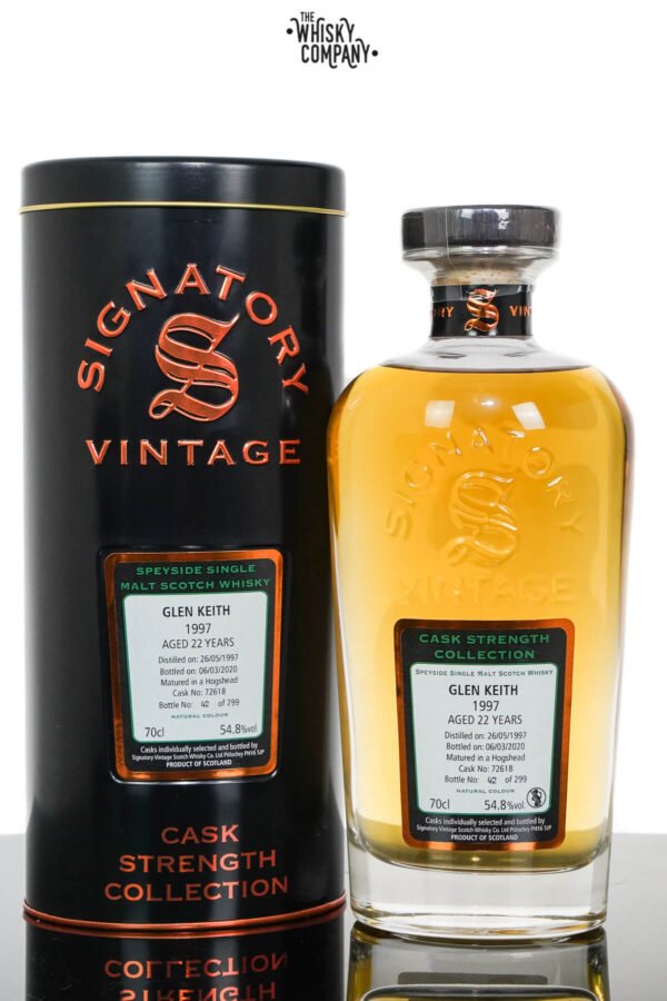 Glen Keith 1997 Aged 27 Years Cask Strength Speyside Single Malt Scotch Whisky – Signatory Vintage (700ml)