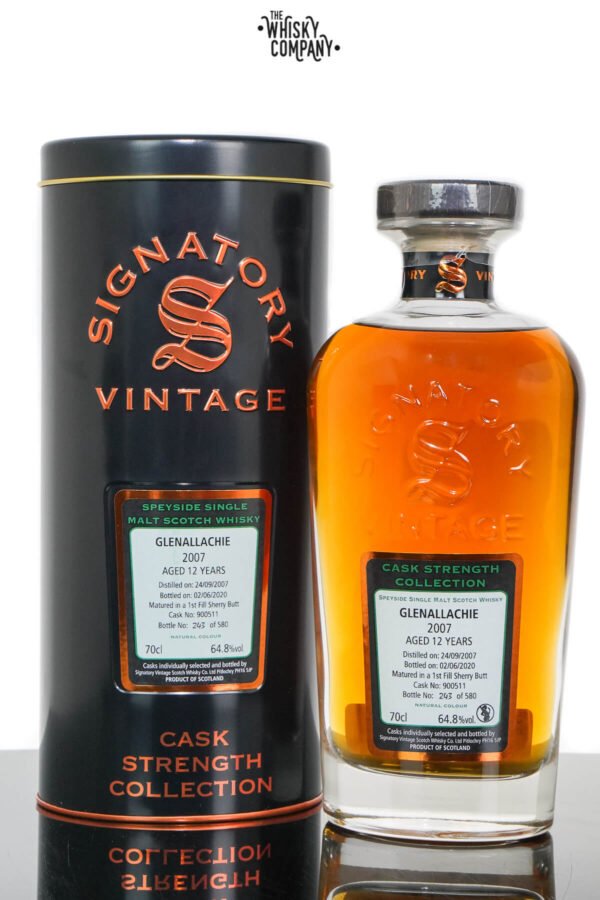 Glenallachie 2007 Aged 17 Years Cask Strength Single Malt Scotch Whisky – Signatory Vintage (700ml)