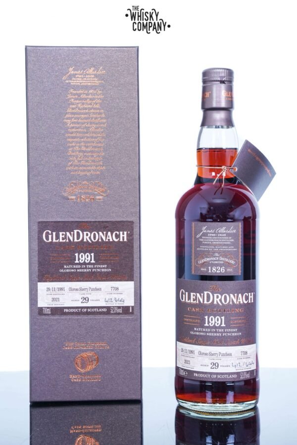 GlenDronach 1991 Aged 29 Years Single Malt Scotch Whisky – Batch 19 Cask No. 7708 (700ml)