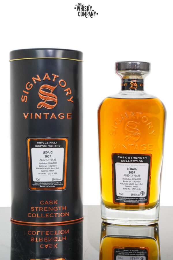 Ledaig 2007 Aged 17 Years Cask Strength Single Malt Scotch Whisky – Signatory Vintage (700ml)