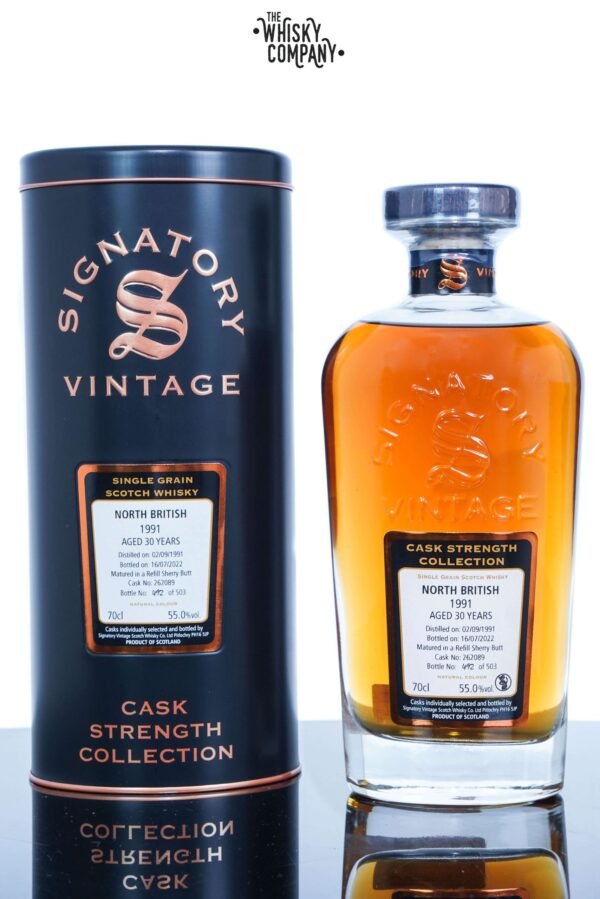 North British 1991 Aged 30 Years Cask Strength Single Malt Scotch Whisky – Signatory Vintage (700ml)