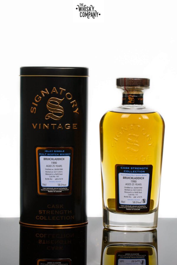 Bruichladdich 1990 Aged 25 Years Single Malt Scotch Whisky – Signatory Vintage (700ml)