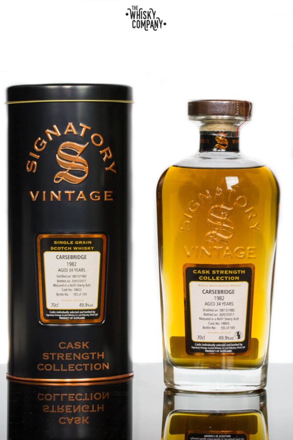 Carsebridge 1982 Aged 34 Years Single Grain Scotch Whisky – Signatory Vintage (700ml)
